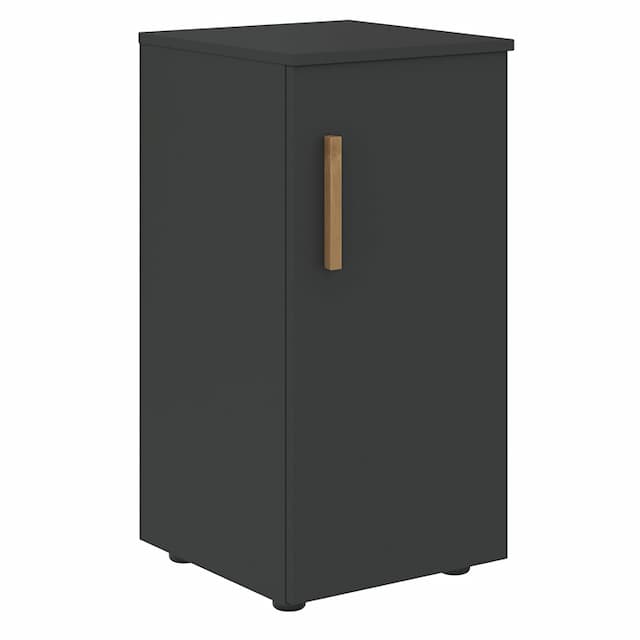 Шкаф колонка Skyland с глухой малой дверью (R) и топом FLC 40.1(R) черный графит/черный графит 404х429х818