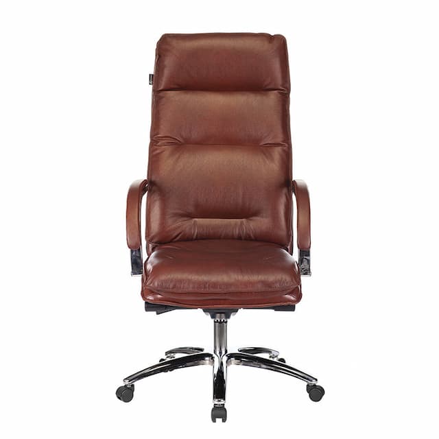Кресло руководителя Бюрократ T-9927SL светло-коричневый Leather Eichel кожа крестов. металл хром