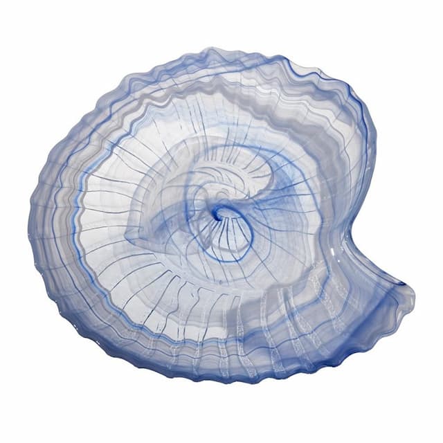 Тарелка ARDACAM Seasnail ARD 10547.64 18x17,2 см h 2,4 см (стекло, цвет / декор сине-белый)