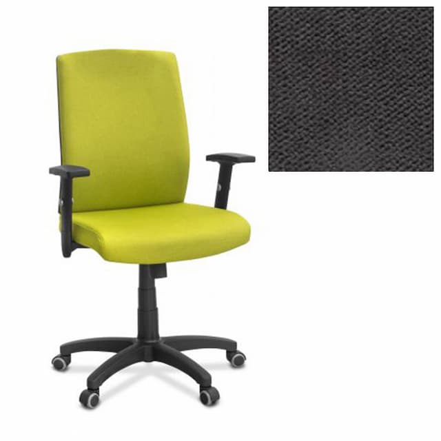 Офисное кресло для персонала Юнитекс Alfa A/SL/1D ткань Сахара черная С49