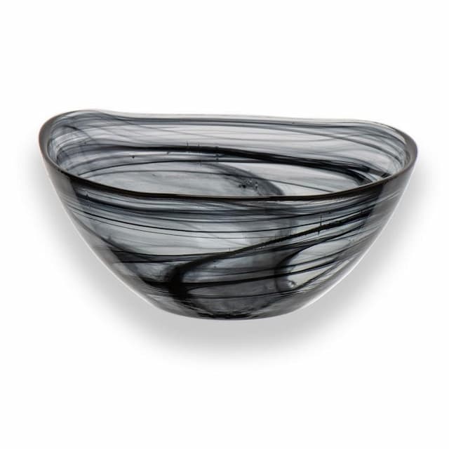 Салатник ARDACAM Tria ARD 1818.43 d 15 см h 6,5 см (стекло, цвет / декор бело-черный)